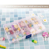 Clear Plastic Organizer Box, 2 Pack for Jewelry Tackle Earring Craft Beads