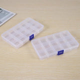 Clear Plastic Organizer Box, 2 Pack for Jewelry Tackle Earring Craft Beads