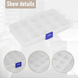 Clear Plastic Organizer Box, 2 Pack for Jewelry Tackle Earring Craft Beads