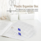 Clear Plastic Organizer Box, 2 Pack for Jewelry Tackle Earring Craft Beads