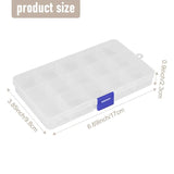 Clear Plastic Organizer Box, 2 Pack for Jewelry Tackle Earring Craft Beads
