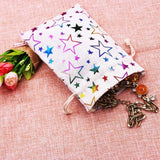 10pcs Colorful Star Burlap Gift Bags 5x7 Inch Drawstring Pouches