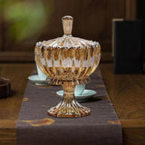 Glass Candy Storage Organizer with Lid