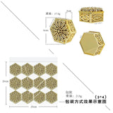 Hexagon Mini Gilt Silver Plastic Storage Box for Jewelry and Candy