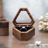 Wooden Case Lover Ring Display Box Jewelry Box Storage Holder