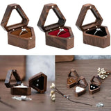 Wooden Case Lover Ring Display Box Jewelry Box Storage Holder
