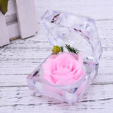 Eternal Real Flower Preserved Rose Anniversary Crystal Box