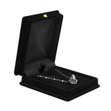 Velvet Necklace Chain Jewelry Display Box-Black