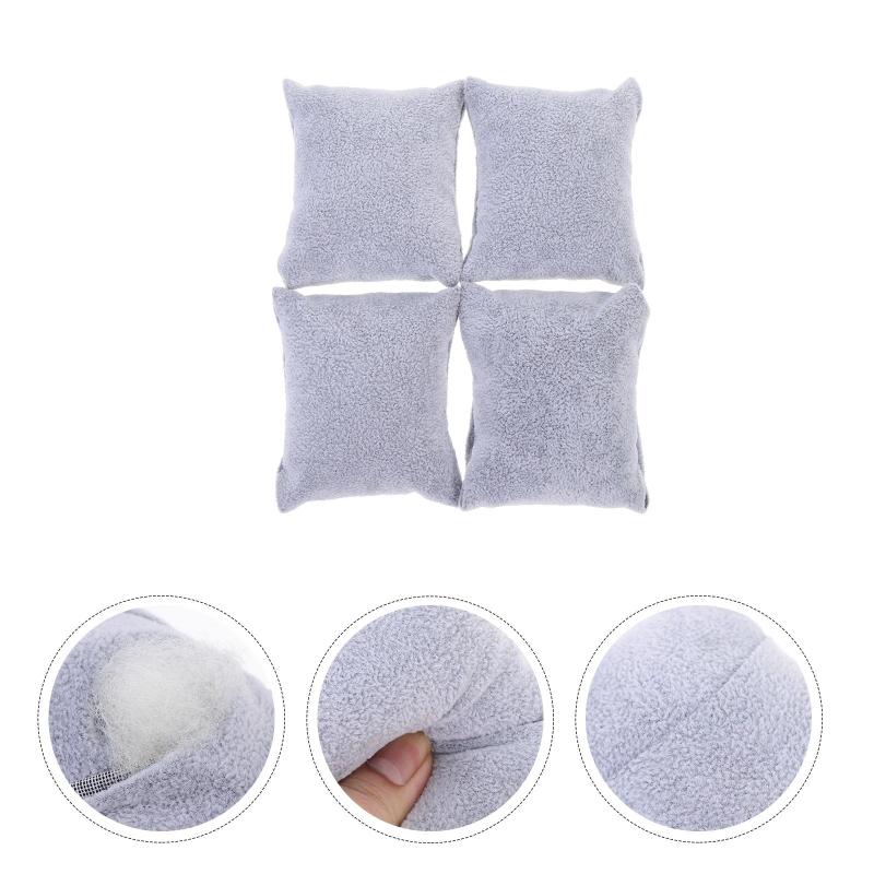4 Pcs Watch Box Small Pillow Bracelet Display Flannel Rack
