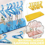 Clear Acrylic Jewelry Display Rack Earrings Hanging Clothes Stand Storage