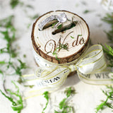 Wedding Ring Box Proposal Lettering Wooden Jewelry Box