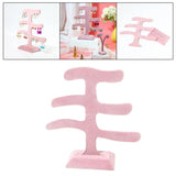3 Tier Earrings Holder Stand Flannel Hanging Rack Tree Show