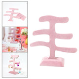 3 Tier Earrings Holder Stand Flannel Hanging Rack Tree Show