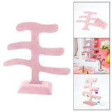 3 Tier Earrings Holder Stand Flannel Hanging Rack Tree Show