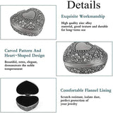 Heart Shape Silver Jewelry Box for Display and Storage