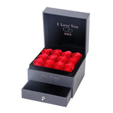 Double Layer Rose Flowers Box for Love Wedding Engagement Gift