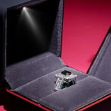 LED Light Necklace Pendant Ring Jewelry Box Lacquer Piano Finish
