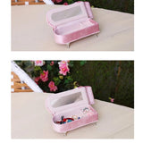 Pink Mini Velvet Sofa Jewelry Storage Organizer