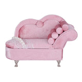 Pink Mini Velvet Sofa Jewelry Storage Organizer