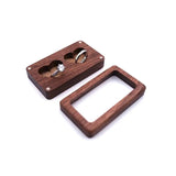 Wooden Heart Shape Jewelry Box Engagement Wedding Couples Storage
