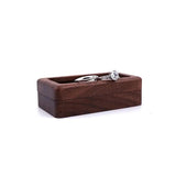 Wooden Heart Shape Jewelry Box Engagement Wedding Couples Storage