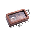 Wooden Heart Shape Jewelry Box Engagement Wedding Couples Storage