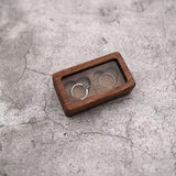 Wooden Heart Shape Jewelry Box Engagement Wedding Couples Storage