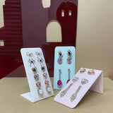 L-Shaped Metal Earring Display Stand 12 Hole Earring Storage Rack