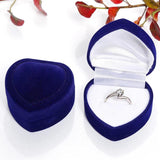 Heart Shape Velvet Ring Box for Lover Jewellery