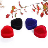 Heart Shape Velvet Ring Box for Lover Jewellery