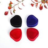 Heart Shape Velvet Ring Box for Lover Jewellery