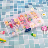 2 Pack Clear Plastic Organizer Box for Jewelry Tackle Earring Craft Beads