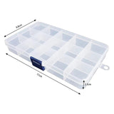2 Pack Clear Plastic Organizer Box for Jewelry Tackle Earring Craft Beads