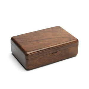 Walnut Wooden Jewelry Storage Box Travel Display Stand