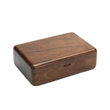 Walnut Wooden Jewelry Storage Box Travel Display Stand