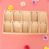 10 Slots Wooden Trinkets Earring Hook Display