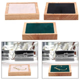 Wooden Velvet Jewelry Tray Storage Organizer Holder Bracelet Tray
