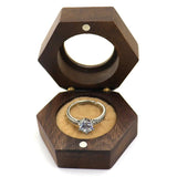 Personalized Wooden Ring Box with Velvet Lining