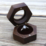 Personalized Wooden Ring Box with Velvet Lining