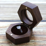 Personalized Wooden Ring Box with Velvet Lining