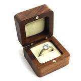 Walnut Wood Jewelry Packaging Box for Rings and Earrings