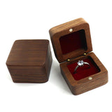 Walnut Wood Jewelry Packaging Box for Rings and Earrings