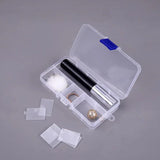 2pcs 10 Slots Plastic Transparent Jewelry Storage Container for Beads Earrings
