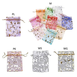 50 Pcs Organza Bag Drawstring Wedding Party Favor Gift Bag