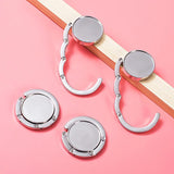 2pcs Foldable Round Blank Crystal Handbag Bag Hook
