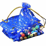 100Pcs Moon Stars Organza Bags Jewelry Gift Bags Pouches