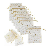 100Pcs Moon Stars Organza Bags Jewelry Gift Bags Pouches