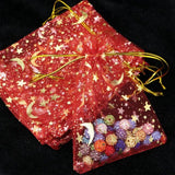 100Pcs Moon Stars Organza Bags Jewelry Gift Bags Pouches