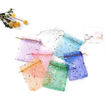 50pcs Colorful Drawstring Organza Bags Jewelry Candy Wedding Pouches