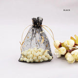 50pcs Colorful Drawstring Organza Bags Jewelry Candy Wedding Pouches
